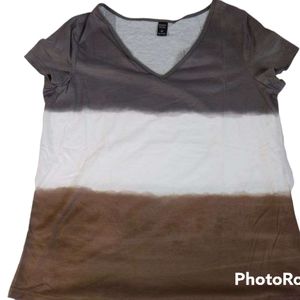 NWT Emery Rose V Neck Tie Dye Tee T Shirt Sz XS